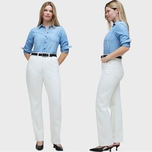 NWT Madewell The Curvy '90s Straight Jean Vintage Canvas Size 26